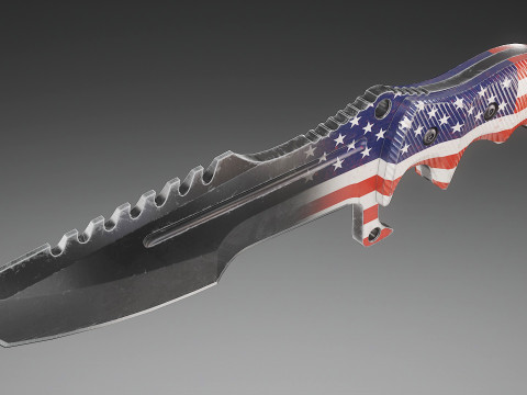 Tactical Combat Knife V3 3D Model