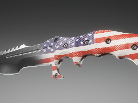 Tactical Combat Knife V3 3D Model