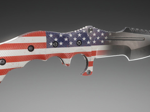 Tactical Combat Knife V3 3D Model