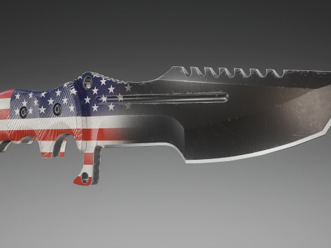 Tactical Combat Knife V3 3D Model