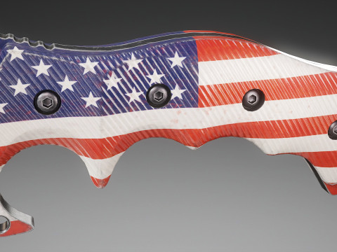 Tactical Combat Knife V3 3D Model
