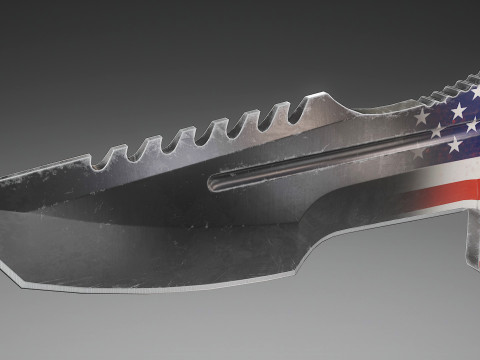 Tactical Combat Knife V3 3D Model