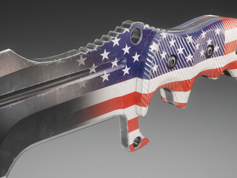 Tactical Combat Knife V3 3D Model