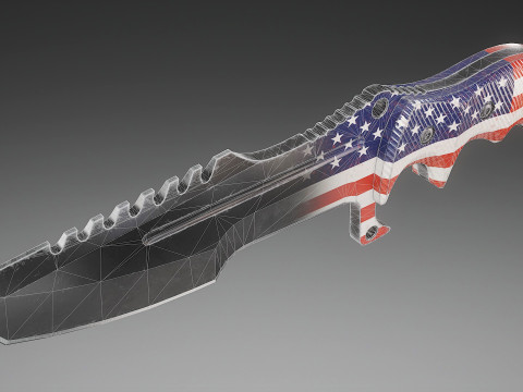 Tactical Combat Knife V3 3D Model