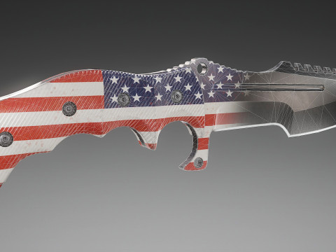 Tactical Combat Knife V3 3D Model