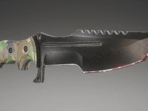 Tactical Combat Knife V4 3D Model