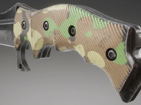 Tactical Combat Knife V4 3D Model