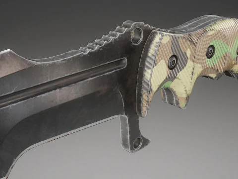 Tactical Combat Knife V4 3D Model