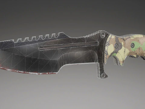 Tactical Combat Knife V4 3D Model