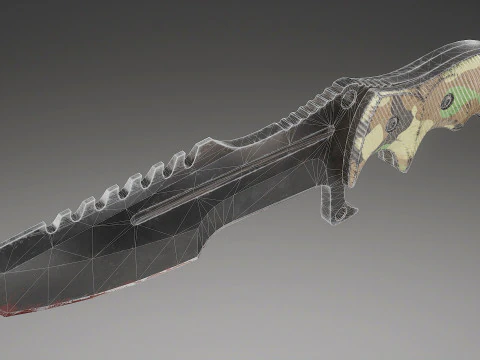 Tactical Combat Knife V4 3D Model