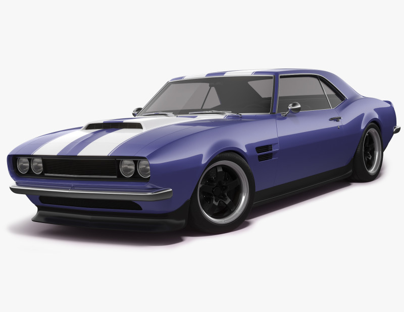 Generic Muscle Car 3D Model .c4d .max .obj .3ds .fbx .stl .blend 