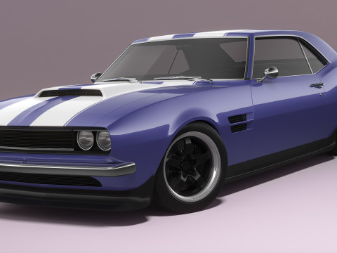 Generic Muscle Car 3D Model