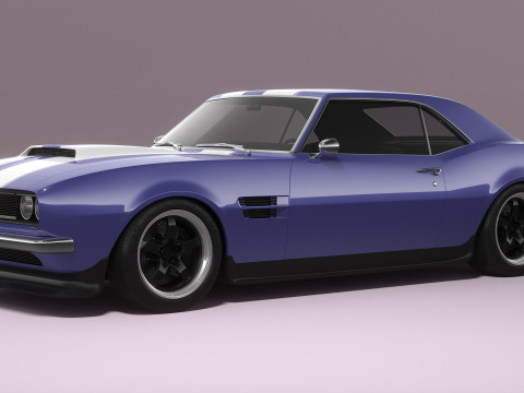 Generic Muscle Car 3D Model