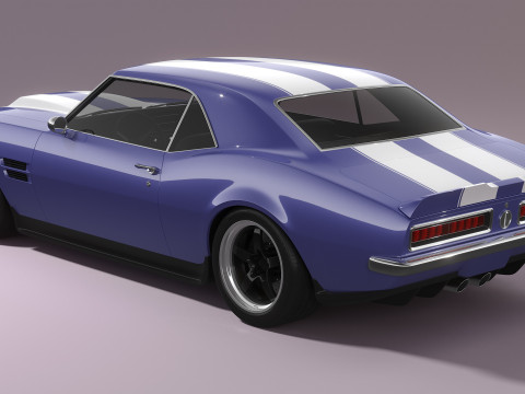 Generic Muscle Car 3D Model