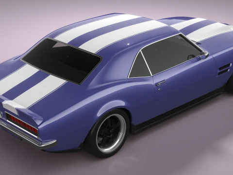 Generic Muscle Car 3D Model