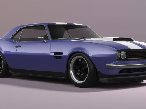 Generic Muscle Car 3D Model