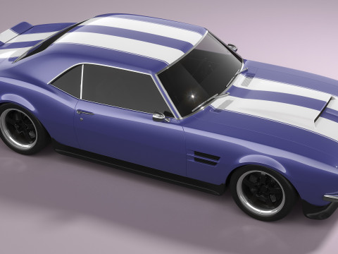Generic Muscle Car 3D Model