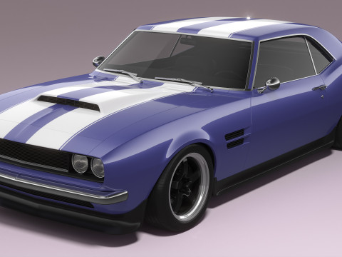 Generic Muscle Car 3D Model