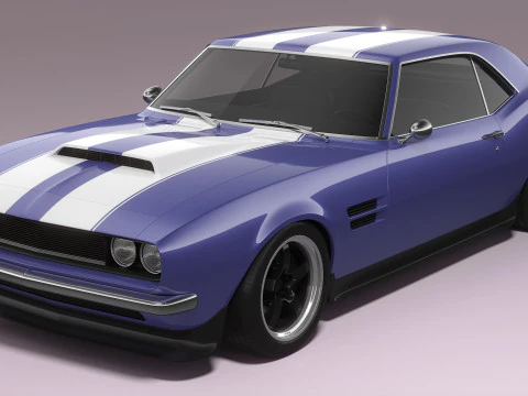 Generic Muscle Car 3D Model