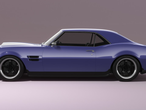Generic Muscle Car 3D Model