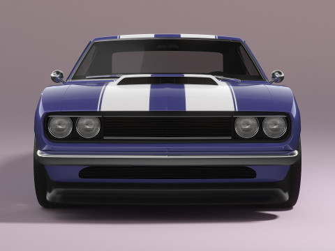 Generic Muscle Car 3D Model