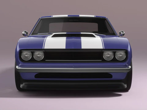 Generic Muscle Car 3D Model