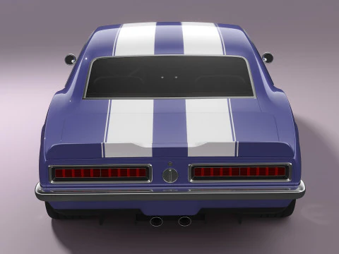 Generic Muscle Car 3D Model