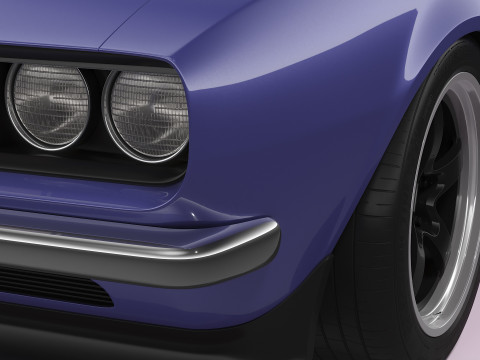 Generic Muscle Car 3D Model