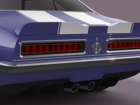 Generic Muscle Car 3D Model