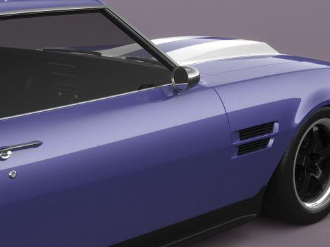 Generic Muscle Car 3D Model