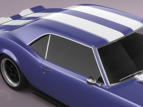 Generic Muscle Car 3D Model