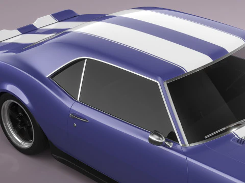 Generic Muscle Car 3D Model