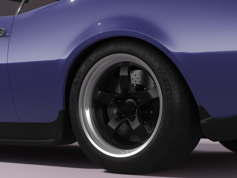 Generic Muscle Car 3D Model