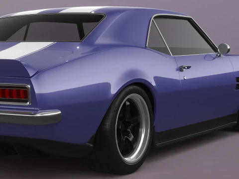 Generic Muscle Car 3D Model