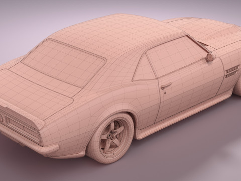 Generic Muscle Car 3D Model