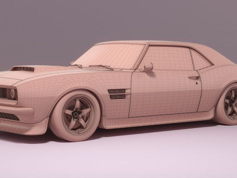 Generic Muscle Car 3D Model
