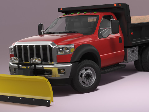Snow Plow Truck 3D Модель