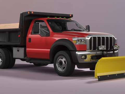 Caminh&atilde;o limpa-neve Modelo 3D