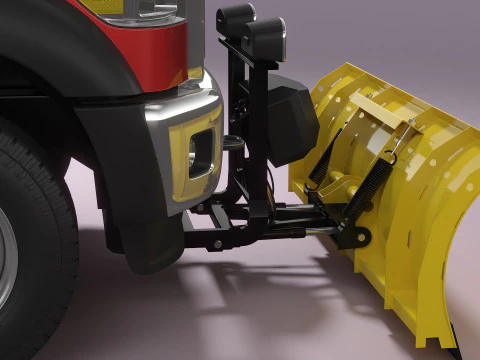 Caminh&atilde;o limpa-neve Modelo 3D