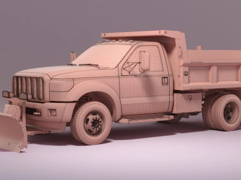 Caminh&atilde;o limpa-neve Modelo 3D