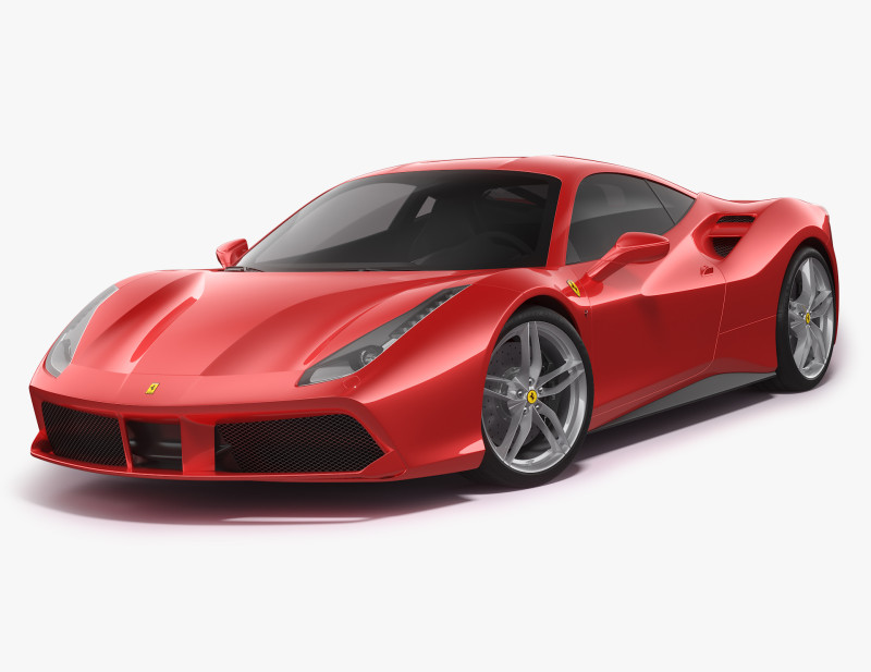 Ferrari 488 2020 3D Model .c4d .max .obj .3ds .fbx .stl .blend