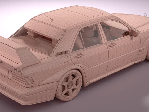 Mercedes-Benz 190E Evoluci&oacute;n II Modelo 3D