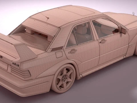 Mercedes-Benz 190E Evoluci&oacute;n II Modelo 3D