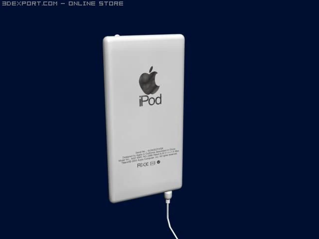 ipod mp4 3D Model .c4d .max .obj .3ds .fbx .stl .blend 