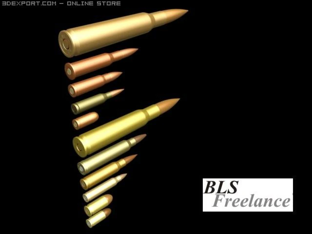 nato ussr firearms cartridges 3D Model .c4d .max .obj .3ds .fbx .stl .blend 