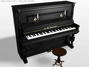 trituratore di pianoforte Modello 3D