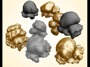 पॉपकॉर्न के दाने 3D मॉडल