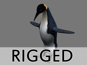 penguin rigged with maps 3D Model