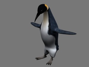 penguin rigged with maps 3D Model