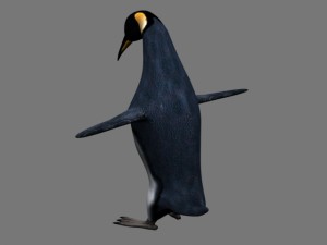 penguin rigged with maps 3D Model